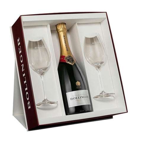 Bollinger Champagne & Glasses Gift Box