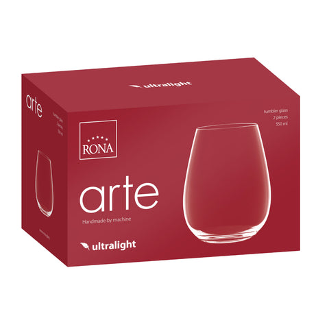 Rona Arte Tumbler Glasses 550ml | Set of 2