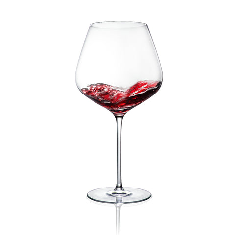 Rona Grace Burgundy Red Wine Set of 2 Glasses