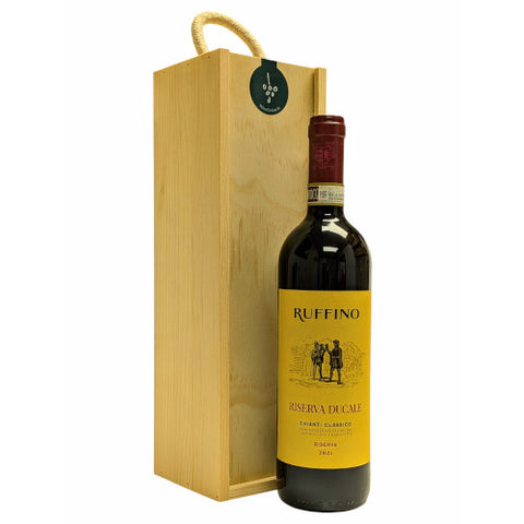 Ruffino Chianti Riserva Wooden Gift Single Bottle