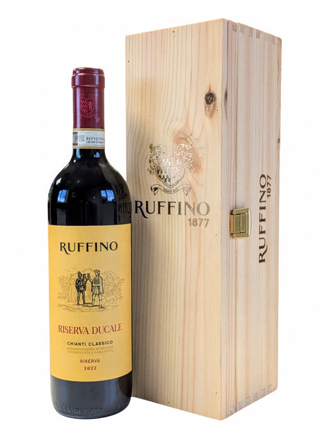 Ruffino Chianti Riserva Wooden Gift Single Bottle