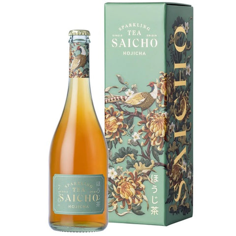 Saicho Hojicha Sparkling Tea Alcohol Free Single Bottle