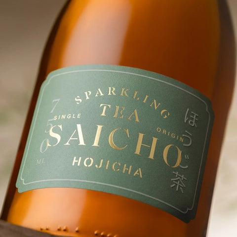 Saicho Hojicha Sparkling Tea Alcohol Free Single Bottle