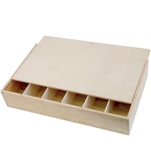 Six Bottle Wooden Wine Gift Box