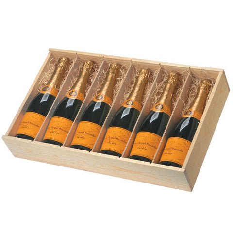 Veuve Clicquot Brut 6 Btl Wooden Gift Case