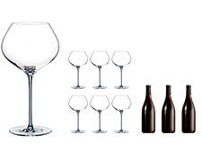 Rona Burgundy Glasses & Wine Gift Set