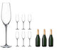 Rona Flute Glasses & Champagne Gift Set