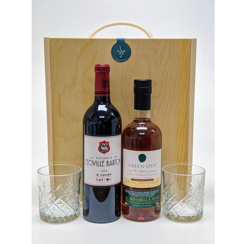 The Irish Wine Geese Whiskey & Wine Wooden Gift Box