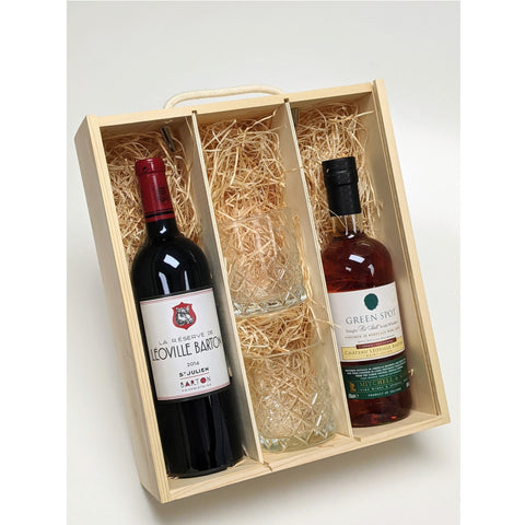 The Irish Wine Geese Whiskey & Wine Wooden Gift Box