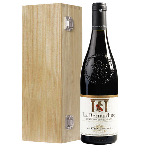 La Bernardine Chateauneuf du Pape Single Bottle Wooden Gift Box