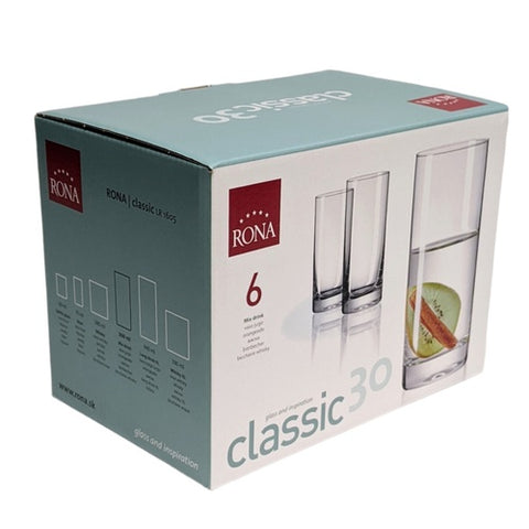 Rona Classic Highball Mix Drink Glasses | Set of 6